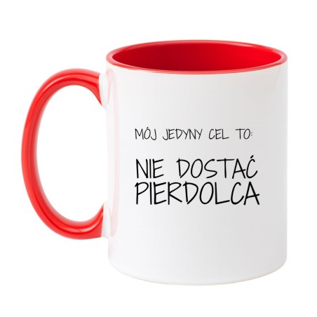 kubek z wulgarnym napisem