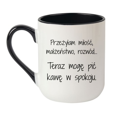 humorystyczny kubek prezent dla przyjaciółki po rozwodzie