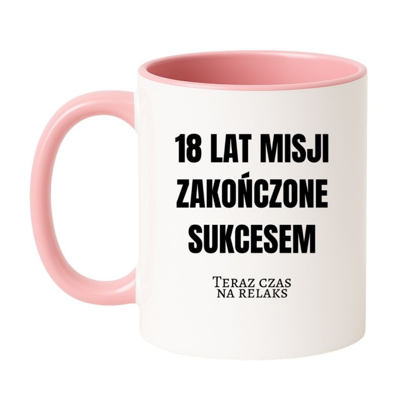 kubek prezentowy na 18 urodziny