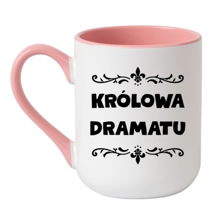 kubek z zabawnym napisem Królowa dramatu prezent urodzinowy