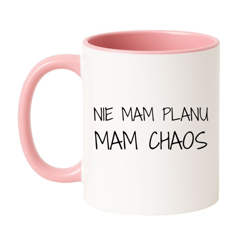 Kubek prezentowy z napisem Nie mam planu mam chaos