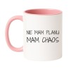Kubek prezentowy z napisem Nie mam planu mam chaos