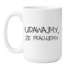 Śmieszny gadżet prezentowy w formie białego kubka