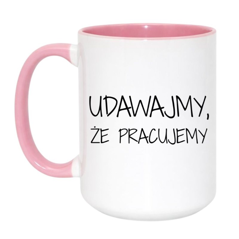 Prosty ceramiczny kubek z zabawnym sloganem na prezent