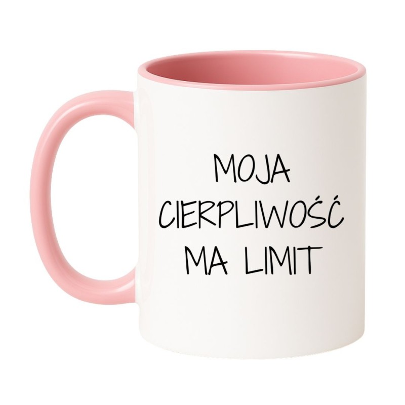 Kubek prezentowy z napisem Moja cierpliwość ma limit