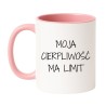 Kubek prezentowy z napisem Moja cierpliwość ma limit