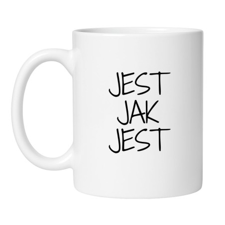 Humorystyczny kubek NASTY z napisem Jest jak jest