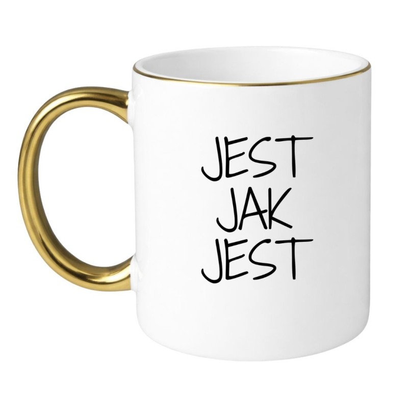Śmieszny gadżet prezentowy w formie białego kubka