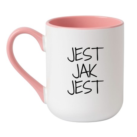 Kubek z tekstem Jest jak jest do domu i pracy