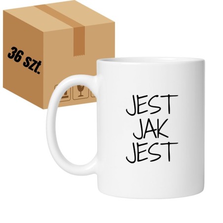 HURT 36 sztuk Kubek z napisem JEST JAK JEST