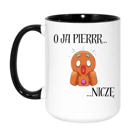 Kubek biały z piernikiem – świąteczny prezent z przymrużeniem oka