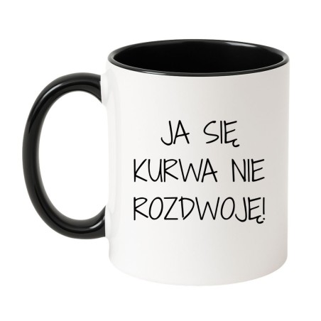 Ceramiczny kubek z bezpośrednim tekstem o nadmiarze obowiązków