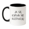 Ceramiczny kubek z bezpośrednim tekstem o nadmiarze obowiązków