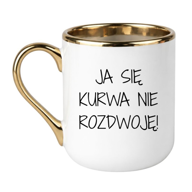 Kubek z tekstem o codziennym chaosie do domu lub swobodnego biura