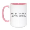 Kubek duży 450 ml z napisem nie jestem miły jestem szczery