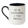 Kubek z napisem "Idź się wyspowiadać z tego pomysłu"