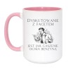 KUBEK DUŻY 450 ML "DYSKUTOWAĆ Z FACETEM TO JAK GASIĆ BENZYNĄ"