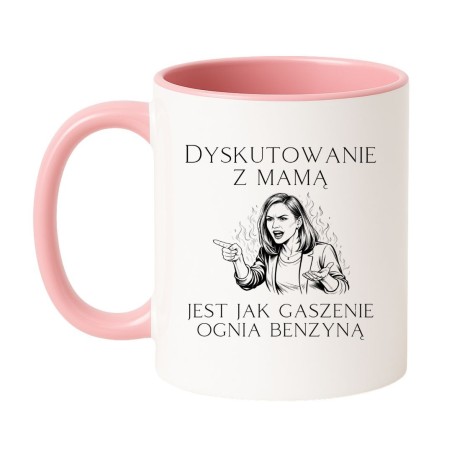 Ceramiczny kubek z napisem dla mamy, pomysł na zabawny prezent rodzinny