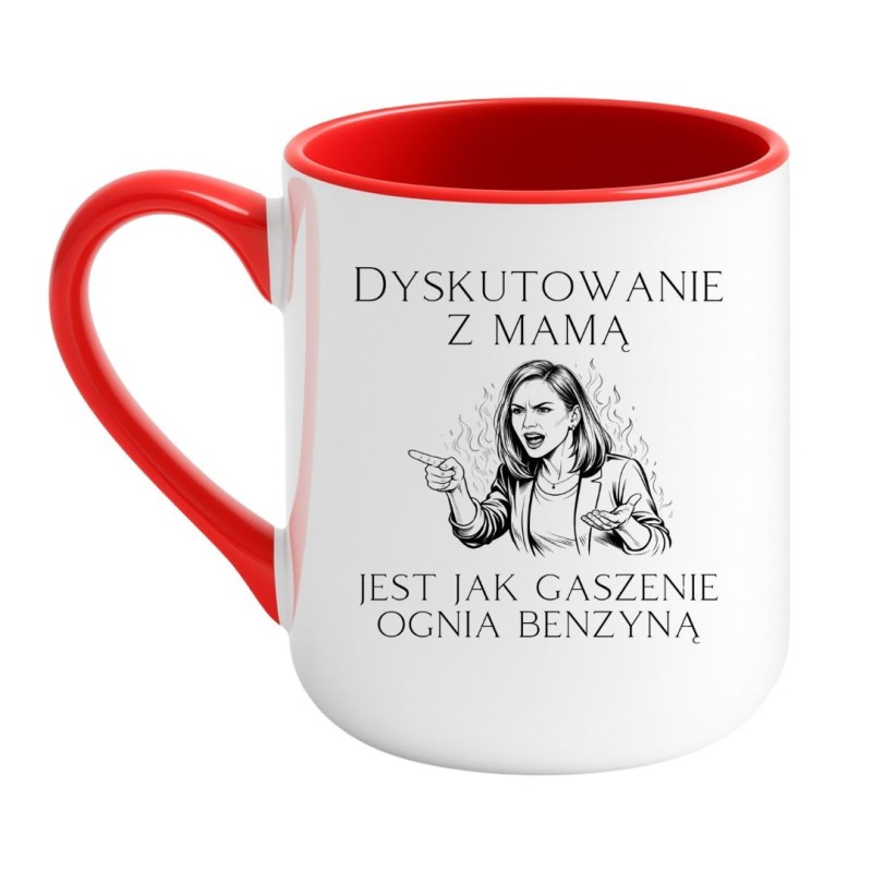Śmieszny kubek z napisem dla mamy na urodziny lub imieniny