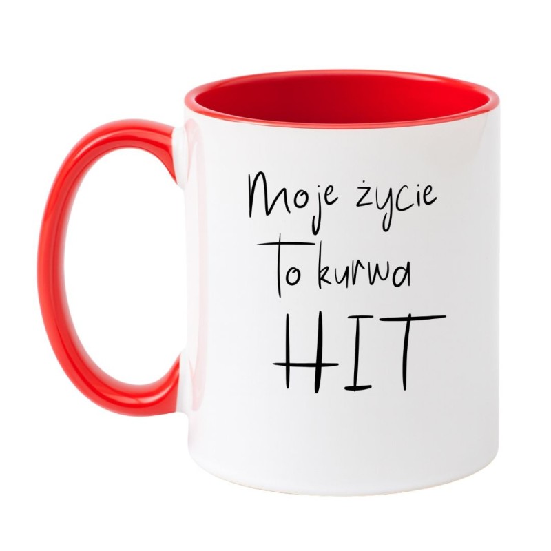 Kubek bez cenzury moje życie to kurwa hit – prezent z humorem