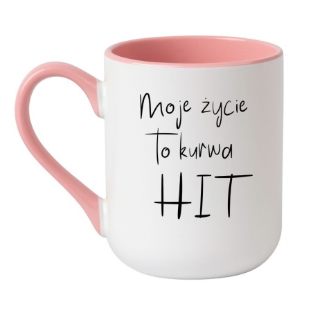 Kubek bez cenzury moje życie to kurwa hit – prezent z humorem