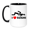 Kubek duży XXL 450 ml I LOVE SUSHI