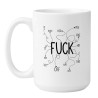 Kubek duży XXL 450 ml z napisem FUCK