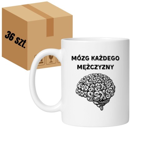 HURT 36 x kubek dla mężczyzny z nadrukiem mózg każdego mężczyzny