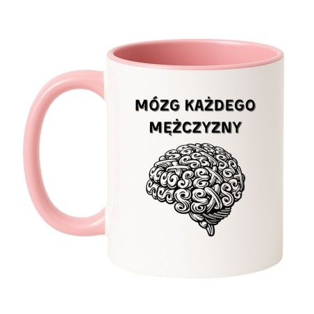 kubek dla mężczyzny z nadrukiem mózg każdego mężczyzny