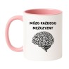kubek dla mężczyzny z nadrukiem mózg każdego mężczyzny