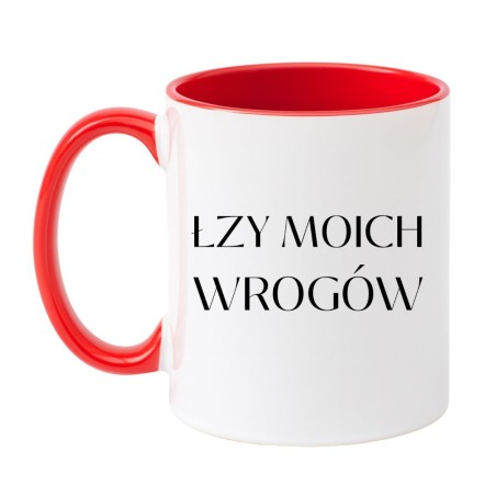 Ceramiczny kubek z krótkim zabawnym napisem, pomysł na prezent z humorem