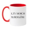 Ceramiczny kubek z krótkim zabawnym napisem, pomysł na prezent z humorem