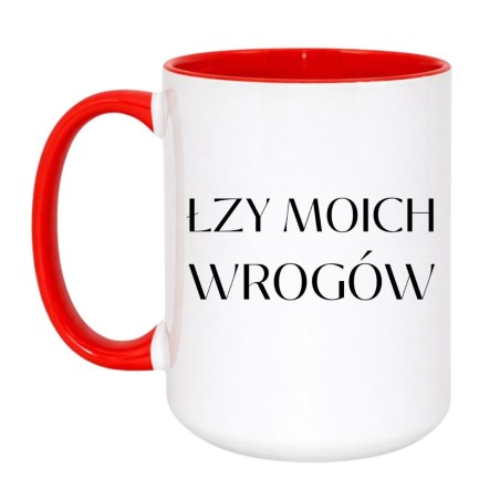 Śmieszny kubek z napisem Łzy moich wrogów