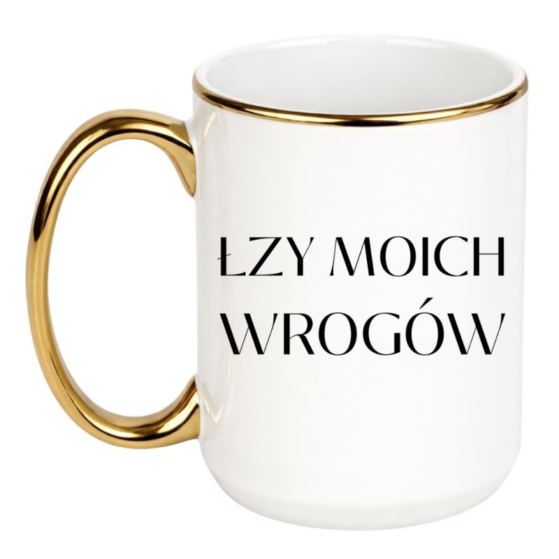 Śmieszny kubek z napisem Łzy moich wrogów