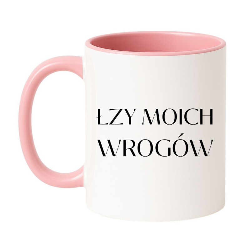 Śmieszny kubek z napisem Łzy moich wrogów