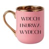 Śmieszny kubek z napisem Wdech i kurwa wydech | NASTY
