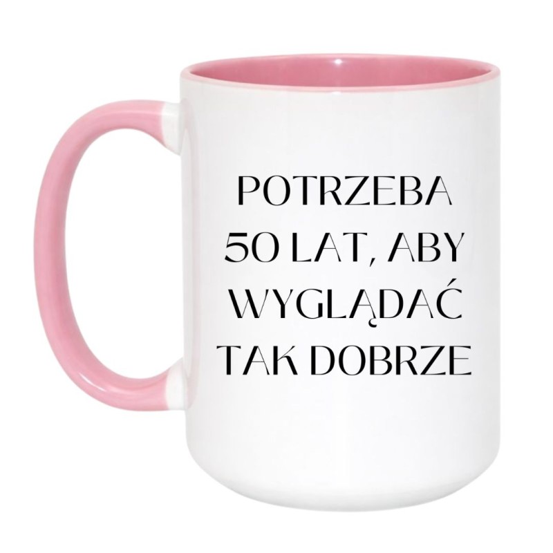 Kubek na 50 urodziny duży XXL 450 ml