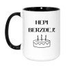 Kubek urodzinowy Hepi Berzdej prezent na urodziny Happy Birthday