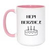 Kubek urodzinowy Hepi Berzdej prezent na urodziny Happy Birthday