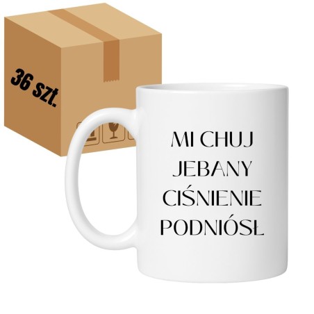 HURT cały karton 36 sztuk 36 x Kubek z TikToka Mi chuj jebany ciśnienie podniósł