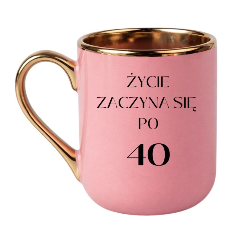Śmieszny ceramiczny kubek na czterdziestkę dla kobiety