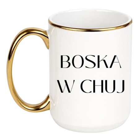 Kubek duży 450 ml z napisem Boska w chuj