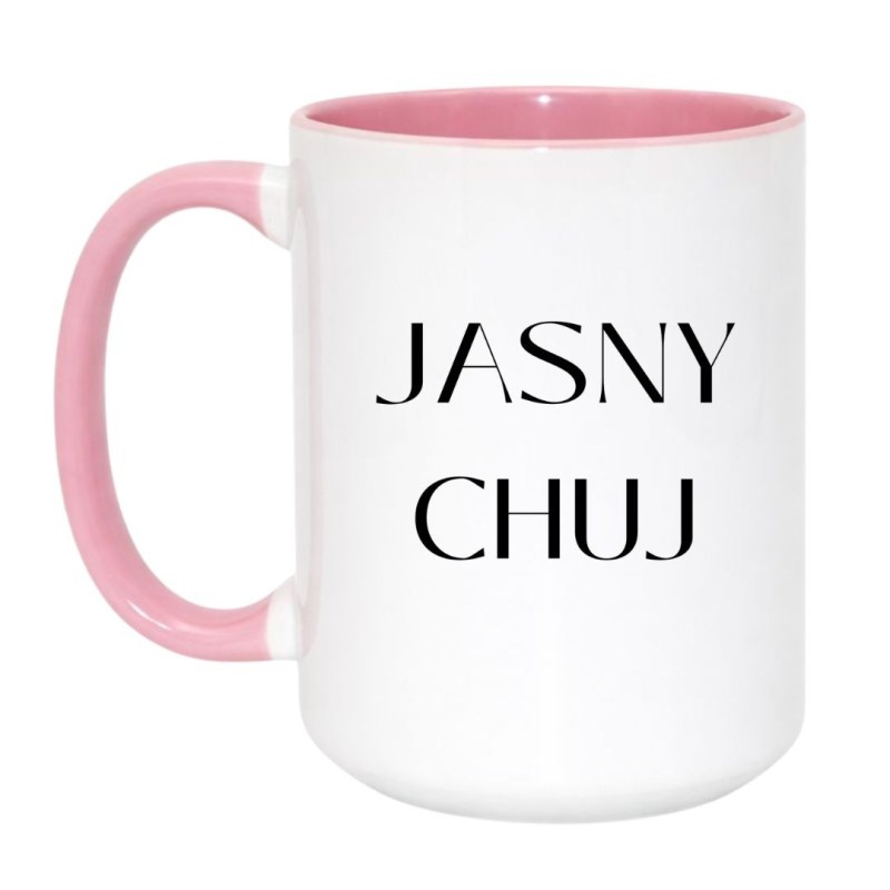 Kubek z wulgarnym napisem bez cenzury JASNY CHUJ