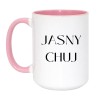 Kubek z wulgarnym napisem bez cenzury JASNY CHUJ