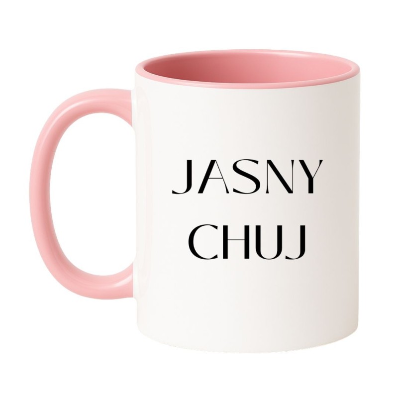 Kubek z wulgarnym napisem bez cenzury JASNY CHUJ