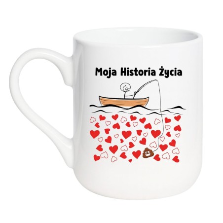 Śmieszny kubek 'Moja historia życia'