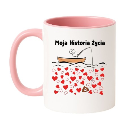 Śmieszny kubek 330 ml 'Moja historia życia'