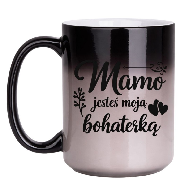 Kubek magiczny duży 450 ml dla mamy "Mamo jesteś moją bohaterką"