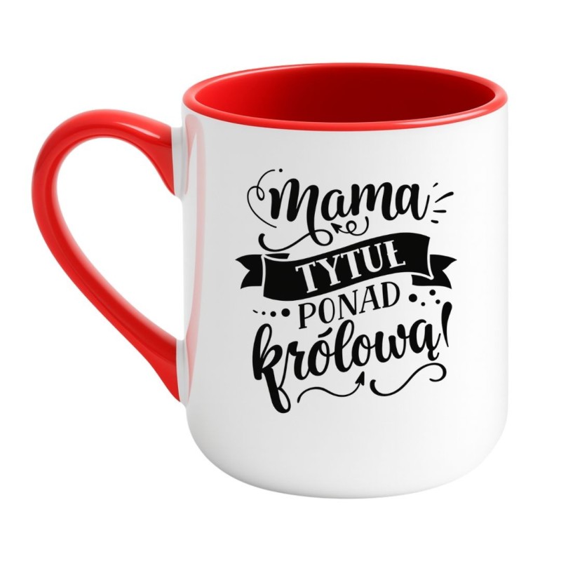 Kubek dla mamy z typograficzną grafiką i wyrazistym hasłem