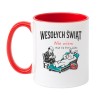 Ceramiczny kubek na Wielkanoc z humorystycznym nadrukiem i zającem